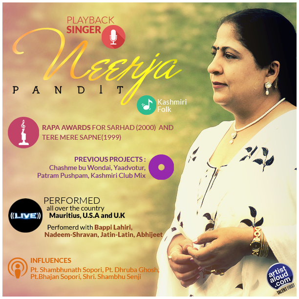 ArtistAloud's tweet photo. #KnowYourArtist - #NeerjaPandit https://t.co/GEs8Q7k6Ns