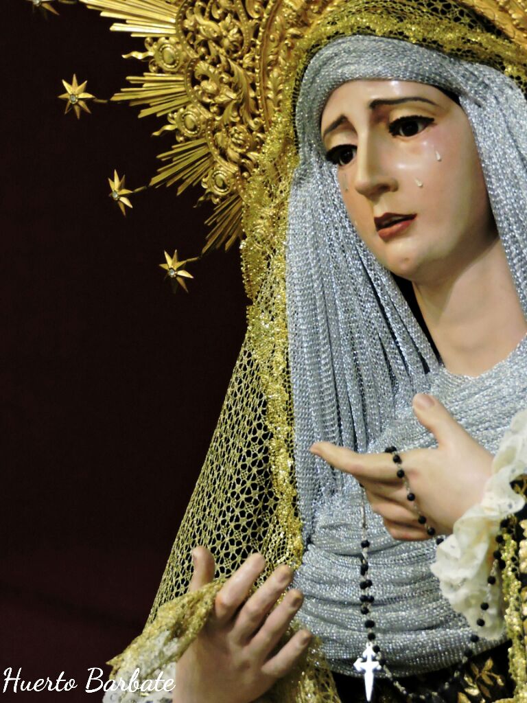 María Santísima de Gracia y Esperanza ataviada de luto para el mes de los difuntos (noviembre 2015) #huertobarbate