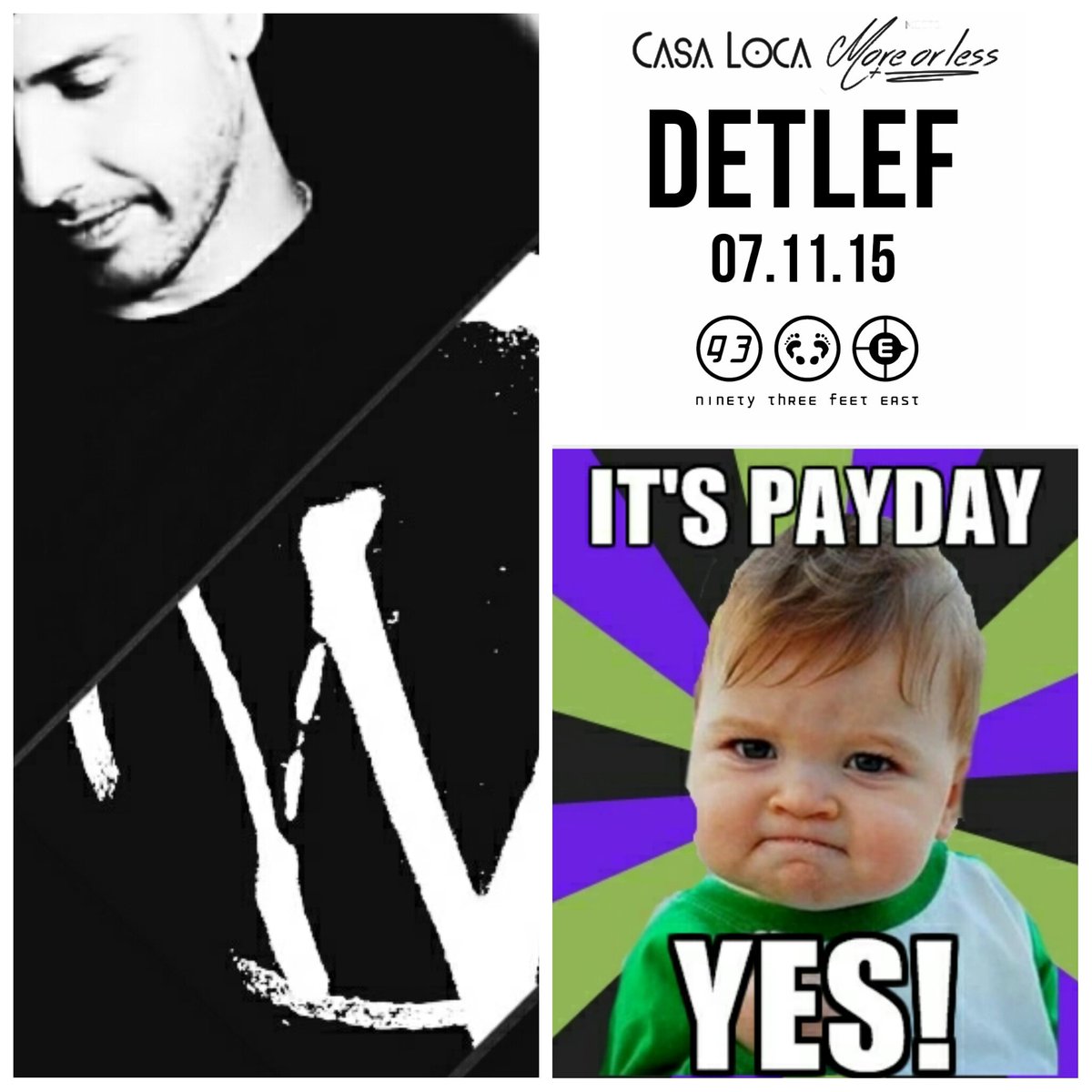 more_or_lessLDN's tweet photo. #Flash sale today! £5 Tickets 2 our event  @DetlefMusic this Saturday @93FeetEast  Be quick  https://t.co/DA9ZyfcjVy https://t.co/ktmdizXdu7