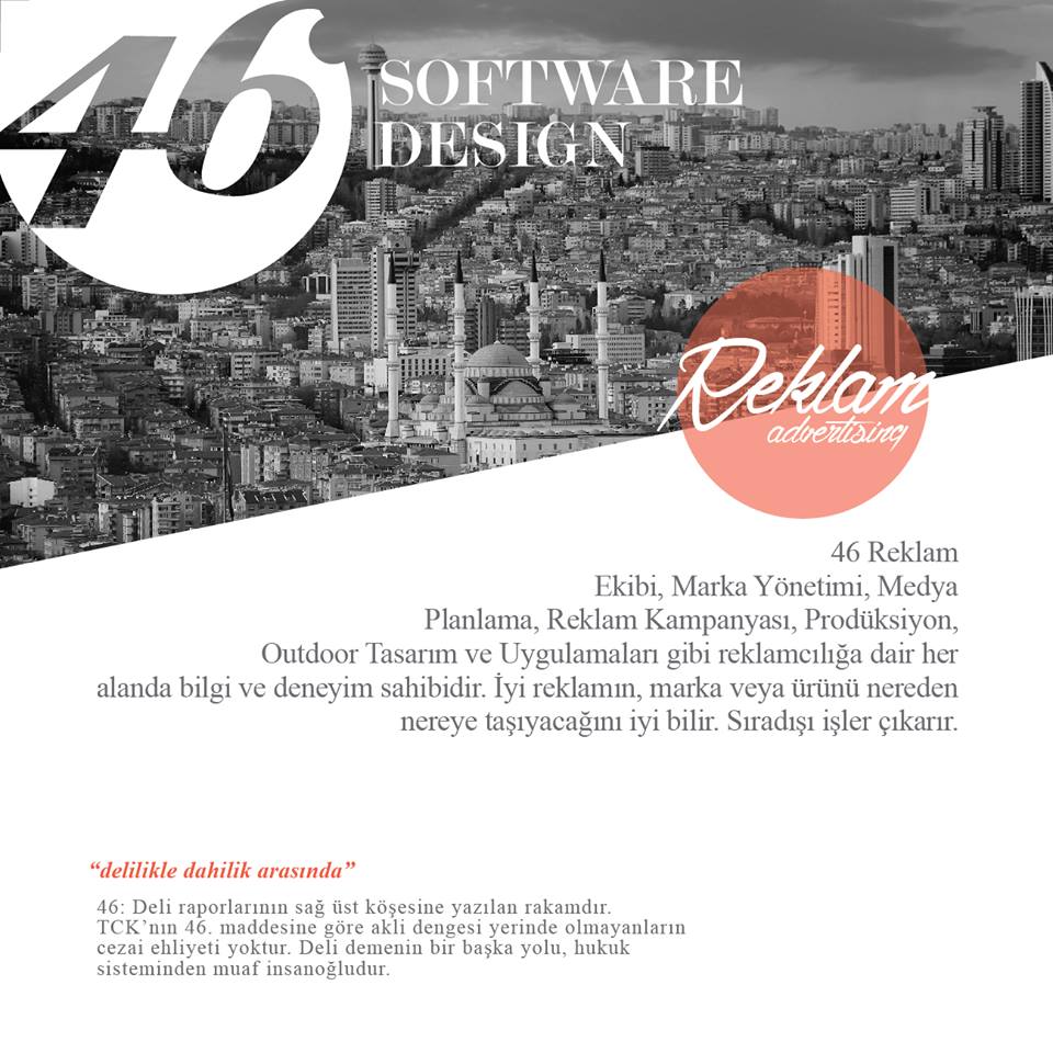 46SftwrDsgn's tweet photo. #46SoftwareDesign #Advertising #ReklamAjansı #Ankara https://t.co/E6kF6OS7eV