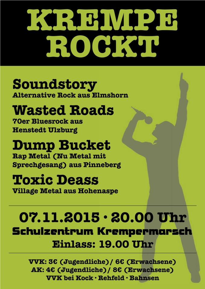 tadiayana's tweet photo. #KrempeRockt in #Krempe Nรคhe von #Itzehoe
Dabei sind :
#ToxicDeass
#DumpBucket
#WastedRoads
#Soundstory
#Wochende https://t.co/czhnJYuPoK