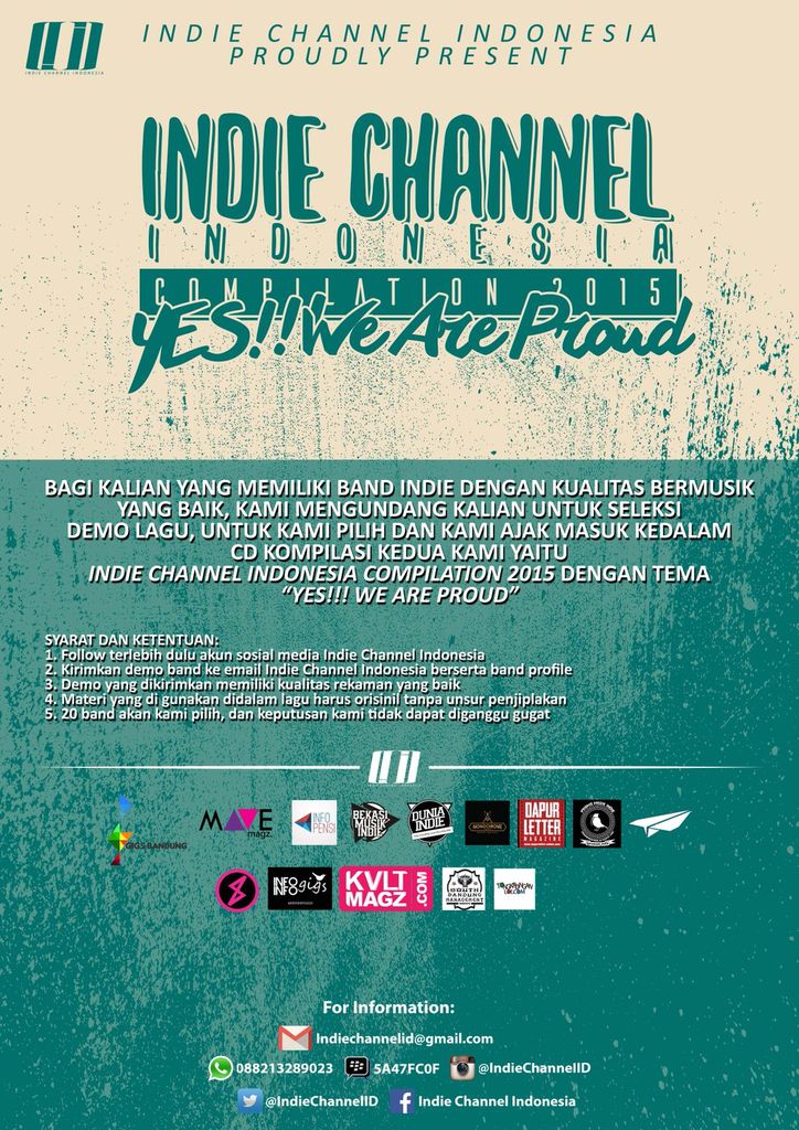 @PresentV_ID <a href="/Promosi_Indie/">IG: PromoMusikIndie</a> <a href="/EightMagz/">IG: EIGHTMAGZ</a> <a href="/INFOINFOGIGS/">Seputar Indie & Gigs</a> @kvltmagz <a href="/SOUTHBDG_mngmnt/">SOUTH BDG MANAGEMENT</a> <a href="/tongkronganloe/">Tongkrongan Loe</a> #ICIDCompilation2015
