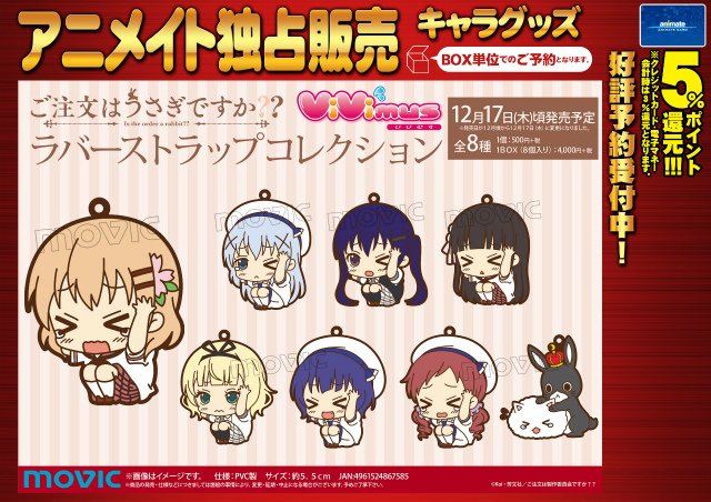 ご注文はうさぎですか?? ViVimus ラバーストラップコレクション】全8種