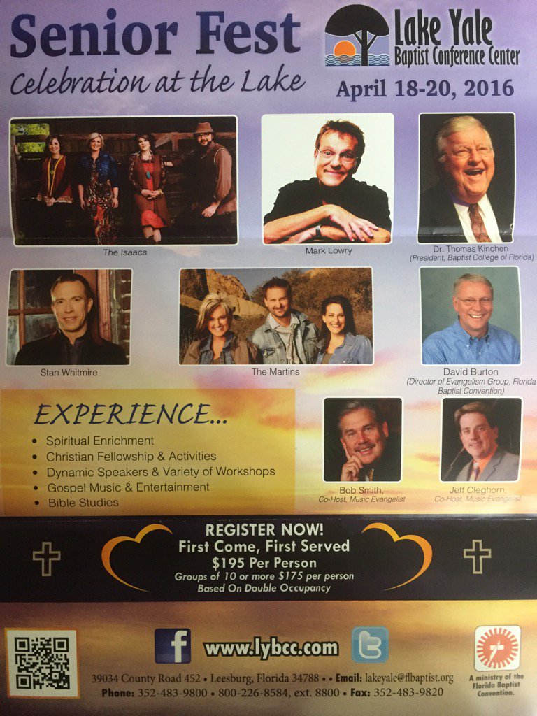 DavidBurtonEv's tweet image. Senior adults plan now to attend this exciting SENIOR FEST. April 18-20. I'm honored to be a part. See you there