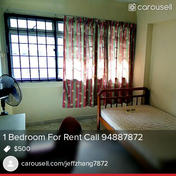 Asstro_boy's tweet image. Selling 1 Bedroom For Rent Call 94887872 $500 carousell.com/p/34674186 #carousell @thecarousell