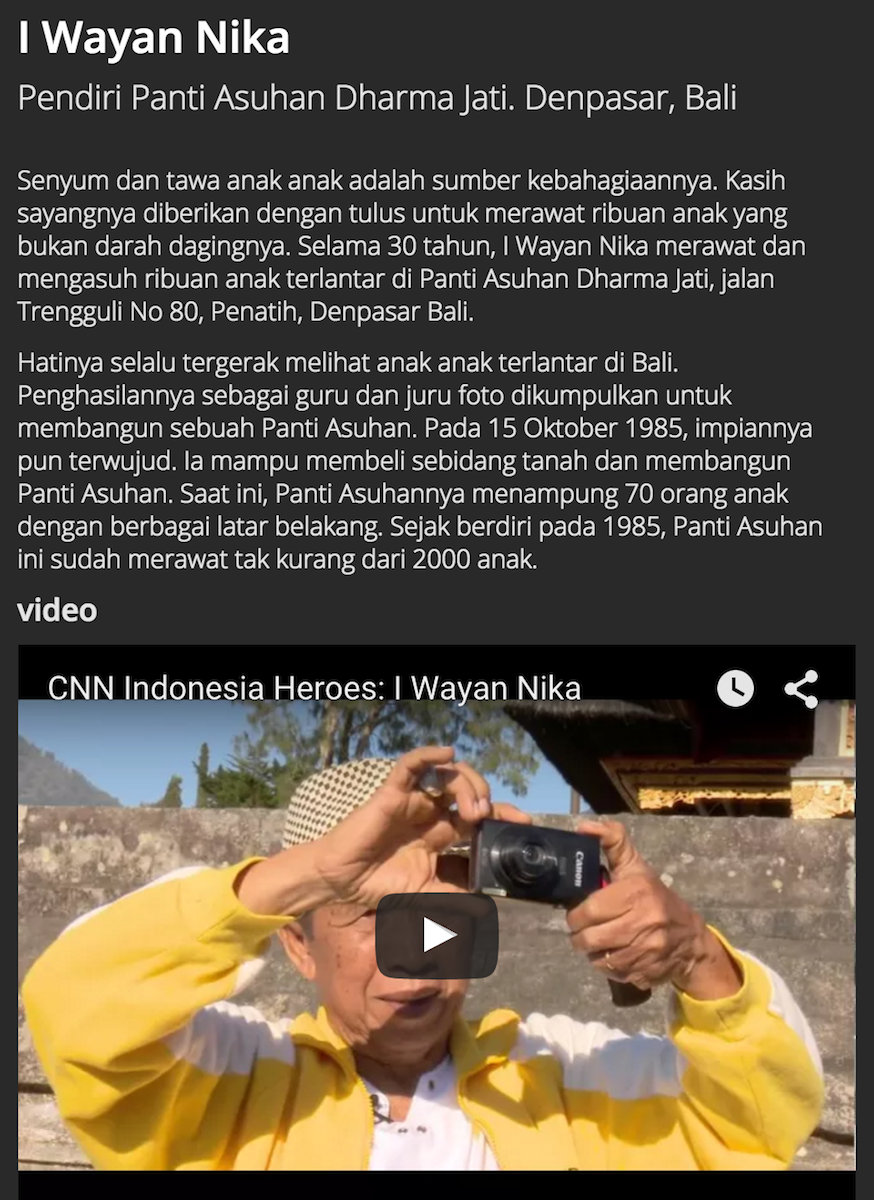 Kenali lebih dekat sosok I Wayan Nika dalam #CNNIDHeroes. Vote di microsite.cnnindonesia.com/heroes!