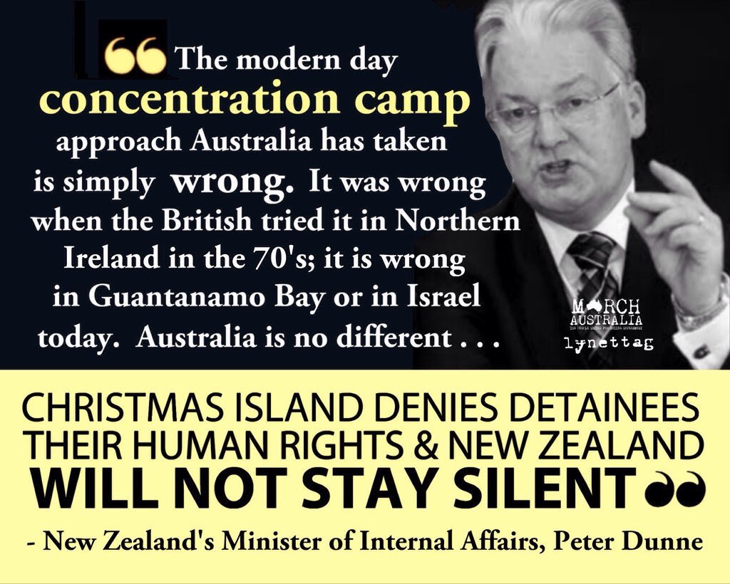 MarchAustralia's tweet photo. A pertinent message from #NewZealand to #Australia. #auspol https://t.co/4U7qVbxud9