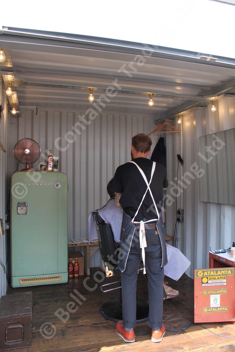 popupcontainers's tweet photo. One of our converted #popup  #shippingcontainers being used as a barber's shop #popups #London #startups #startup https://t.co/eyHc37qJrV