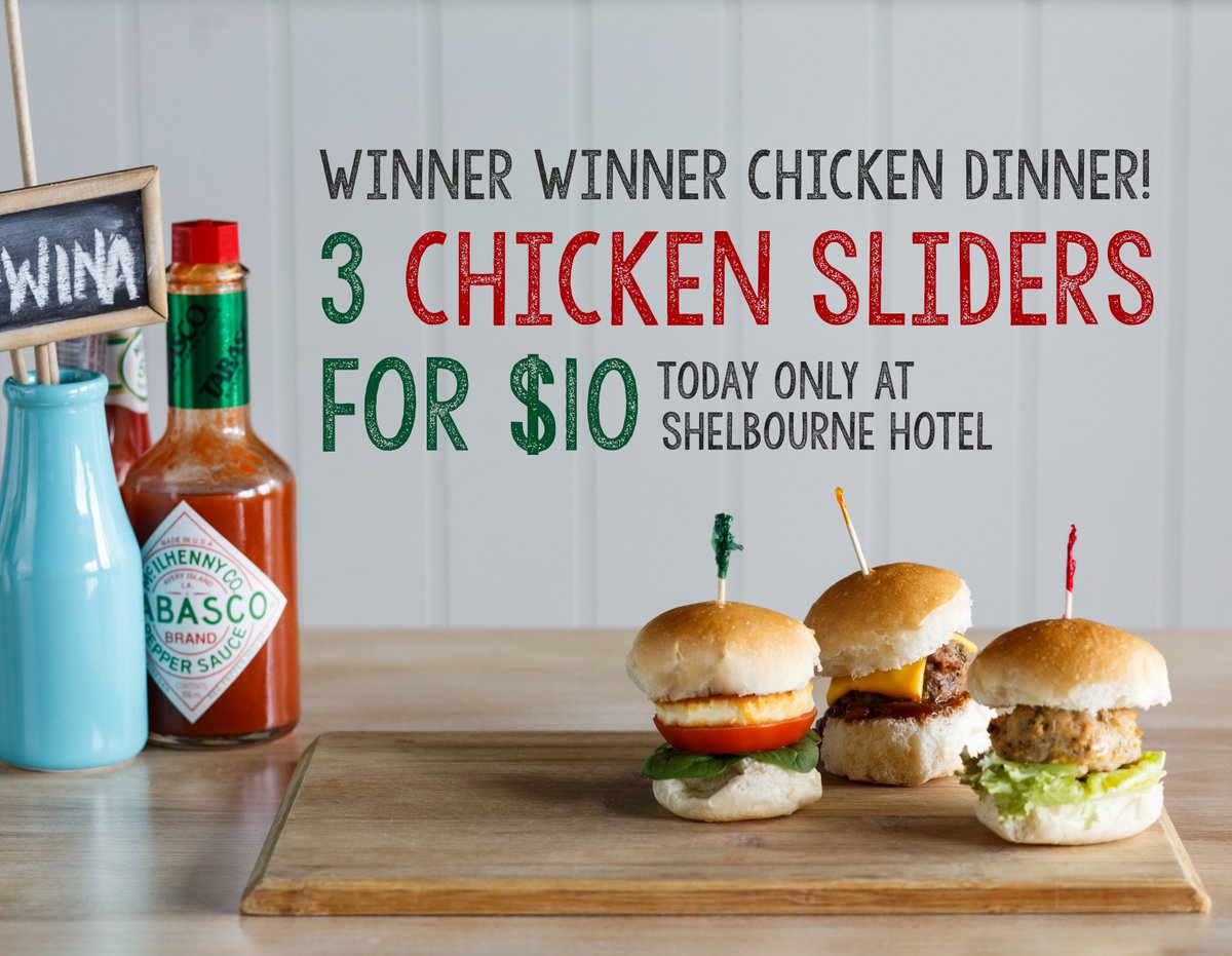 #Surprise #ChefSpecial get 3 Chicken Sliders for $10 today only #winnerwinnerchickendinner #lunchsydney