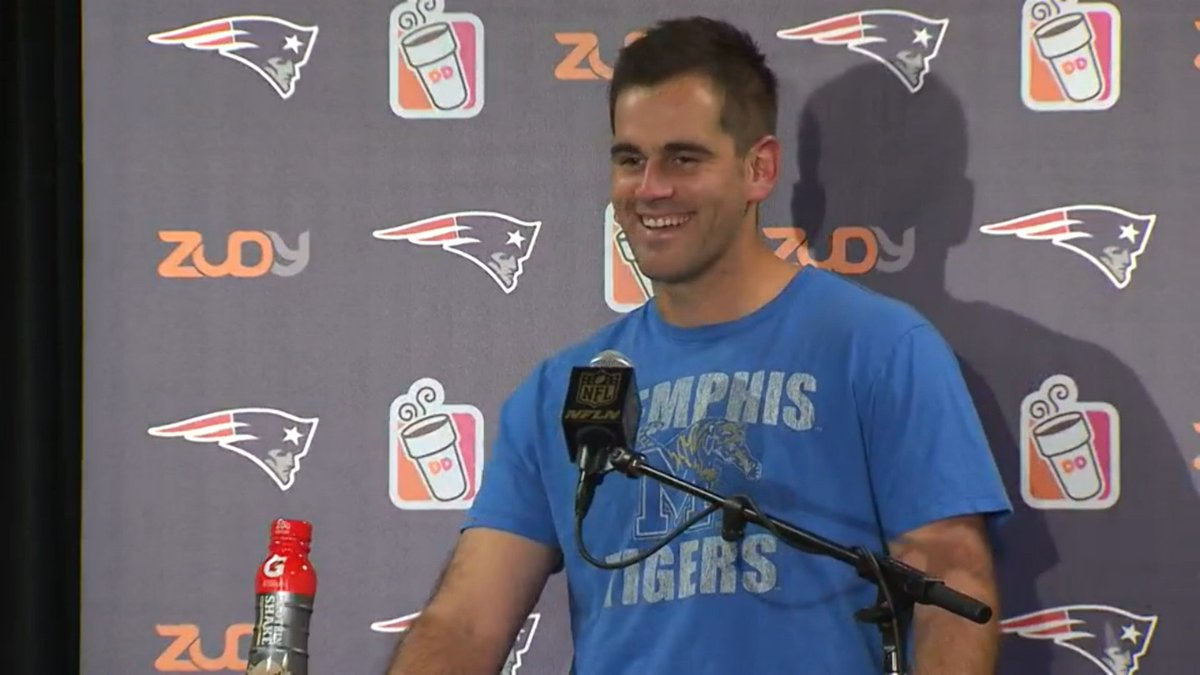 Patriots's tweet image. "I have one job to do." 

Hear what Stephen Gostkowski said after his game-winning kick: buff.ly/1QrbwQT