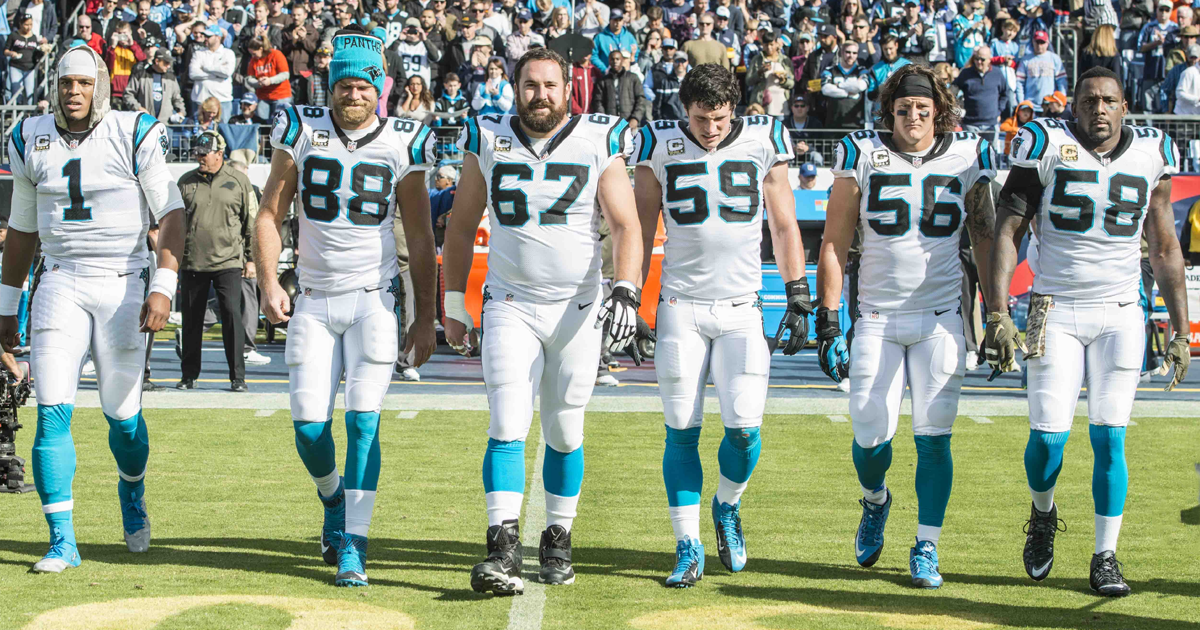 Panthers's tweet photo. Captains. #KeepPounding https://t.co/vV2bB1l0K4
