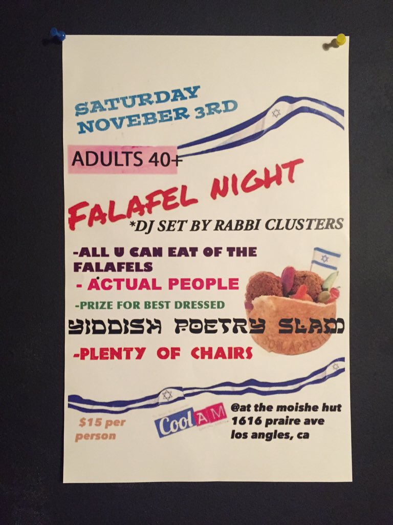 DancesWithTamis's tweet photo. You're gonna have to kill me for me to miss the fucking Falafel Night https://t.co/b4cl8WgYNp