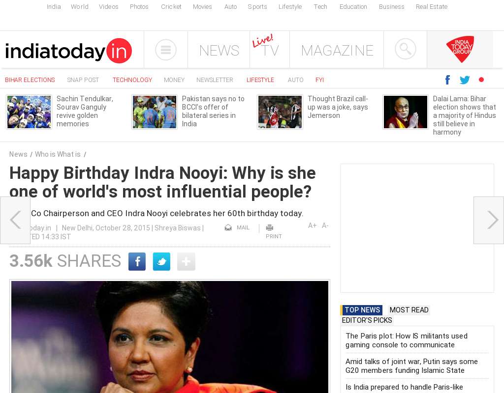 Happy Birthday Indra Nooyi: Why is she one of world\s most influential people? 