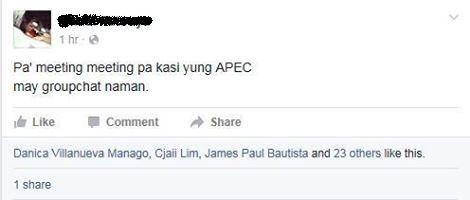 jhybyy's tweet image. Oo nga naman! HAHAHAHA 😂😂✌️💪 #GC Leshe~~
#APEC2015 #APECSummit2015
(c)