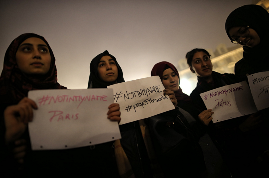 WomenintheWorld's tweet photo. “It is time to scream: ‘Not in my name'”: https://t.co/LCI01HTWrJ #ParisAttacks https://t.co/PBPDclrL1B
