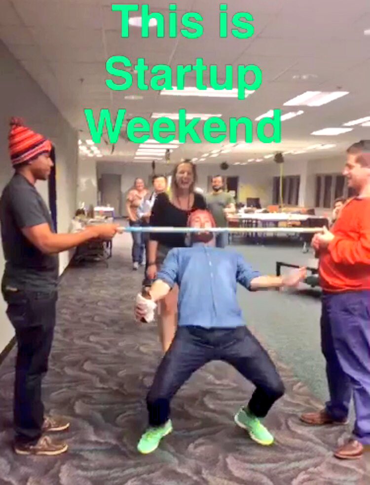 A little limbo anyone? Taking a mental break in the best kind of way #GSB2015 <a href="/techstars/">Techstars</a>