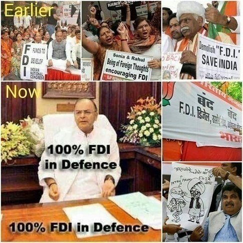 smacsingle75's tweet image. गलती अवश्य करो पर कोई गलती दौबारा मत करो☝
#BJP के दो रँग 🌗
 #FDIAppose to #FDIReforms
@AAPforINDIA @SarikaPost