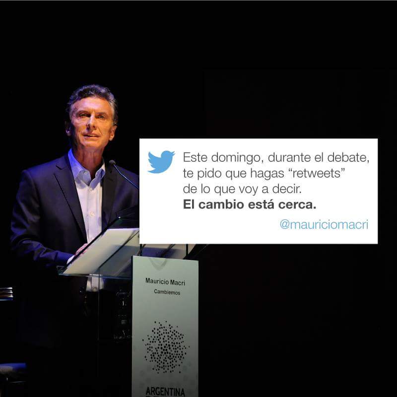 PoliticaImpune's tweet photo. #MacriConMirtha Mañana durante el debate RT las publicaciones de @mauriciomacri con el hash #MacriPresidente https://t.co/3B0icQzSkQ