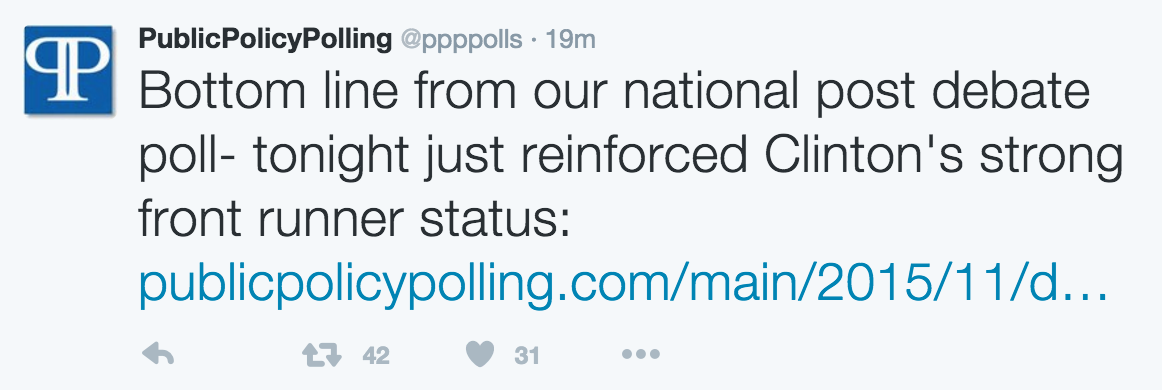 NateSilver538's tweet photo. People should know that this poll was paid for by Correct The Record, a Hillary Clinton Super PAC. https://t.co/DkOTatB8ln