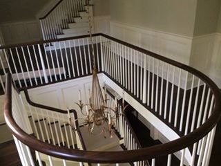 ChsWoodWorker's tweet photo. We did this staircase for a customer on Wappoo Cut. Are you interested in updating your staircase? #StairMakeover https://t.co/XLH0Cfp9TF