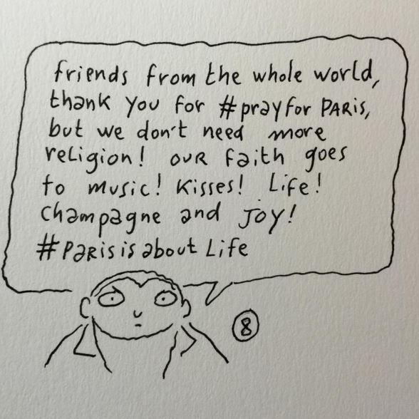 thedailybeast's tweet photo. Charlie Hebdo cartoonist eulogizes Paris after the deadly attacks https://t.co/3adBQv8plG https://t.co/NivQyKUMEN