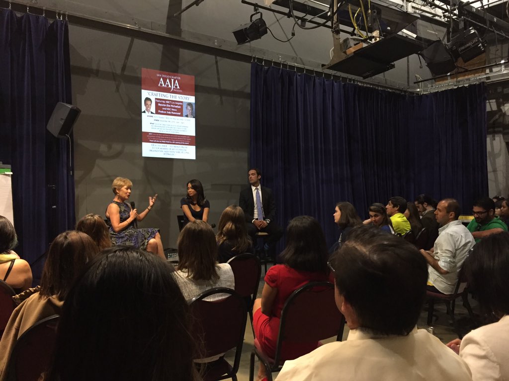 SDABJ's tweet photo. Supporting @AAJASanDiego and their "Crafting The Story" event. Great turnout! #SDABJ #AAJASD #Journalism https://t.co/eHs7jGlSMm