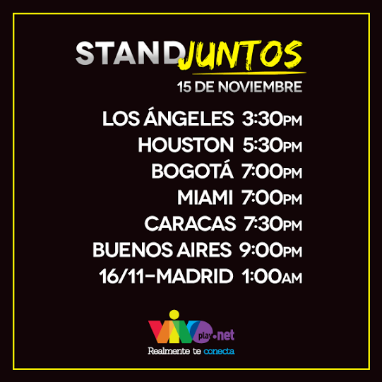 Solo 12 horas para #StandJuntos un show único e irrepetible ¡Suscríbete aquí! ==> goo.gl/YgFSFp