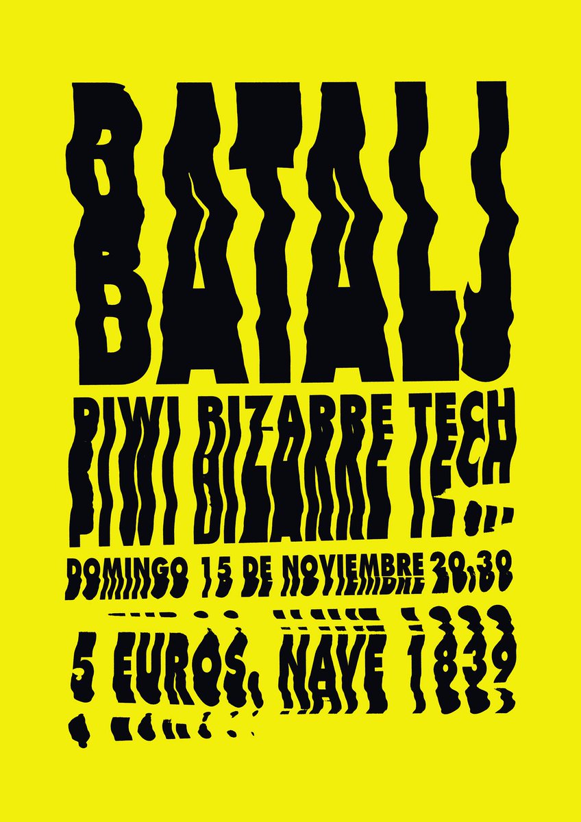 HOY #Domingo 🕙20.30h @Nave1839 desde #Berlin BATALJ y #Coruña Piwi·Bizarre·Tech #Noise 👉 ow.ly/UEUUO