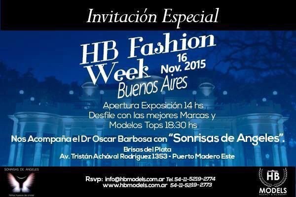 Este lunes voy a estar en el desfile HB Fashion Week! Acá les dejo la invitación https://t.co/Wykzi3