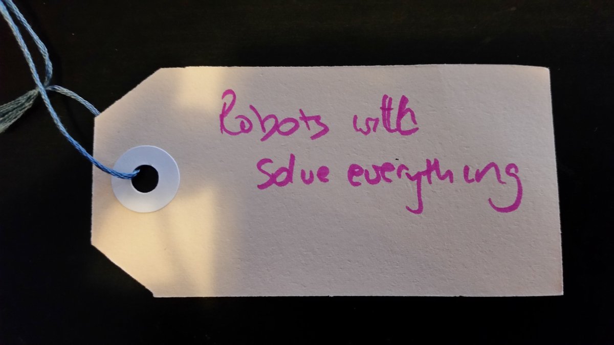 Robots will solve everything. I'm sure they will, but what would you like robots to do?