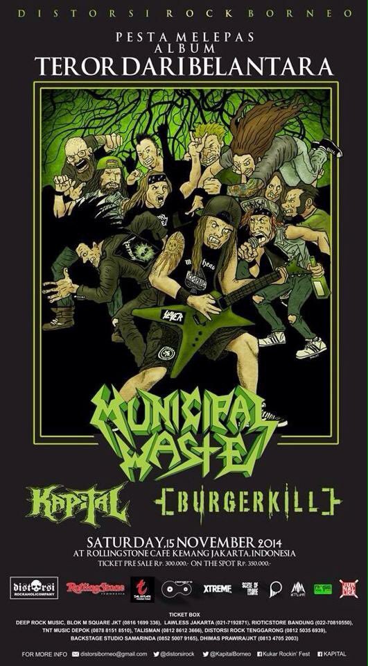 15 Nov 2014 tepat setahun yg lalu melepas Teror dari Belantara di Ibu Kota Jakarta bersama <a href="/MUNICIPALWASTE/">Municipal Waste</a> (US)