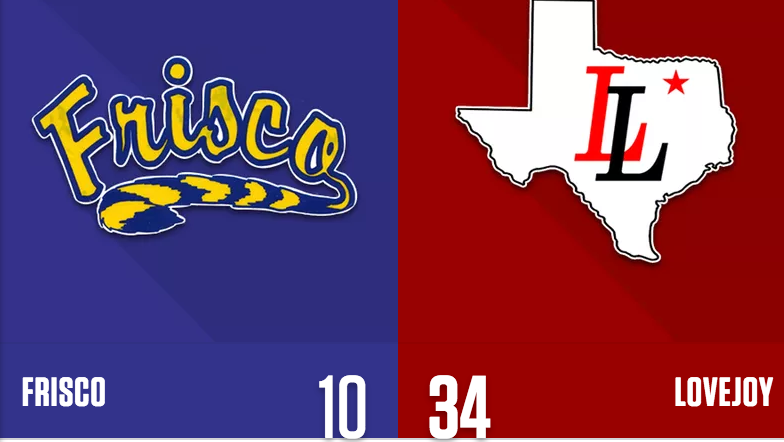 SportsDayHS's tweet photo. FINAL: @LovejoyFootball 34, @FHSRaccoons 10
Stats: https://t.co/FoC1pHOShH
AREA ROUND: Lovejoy vs. Terrell #txhsfb https://t.co/wHEYDSbpxq