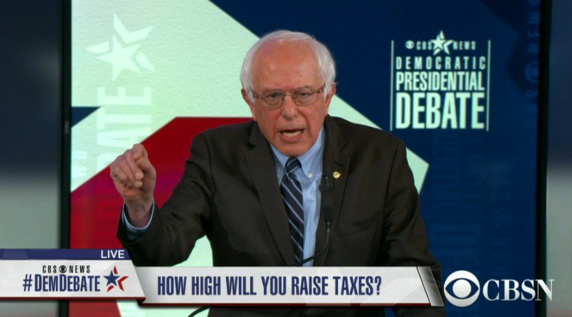 yellobiz's tweet image. RT mashpolitics: Bernie nails a big applause line: “I’m not that much of a socialist compared to Eisenhower.” #DemD…