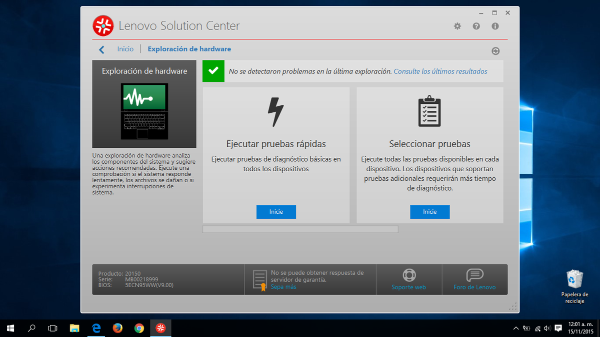 maccari78's tweet image. Windows 10 #Threshold2 graves problemas con Lenovo Solution Center, actualizarlo a versión lanzada el 13-11-2015