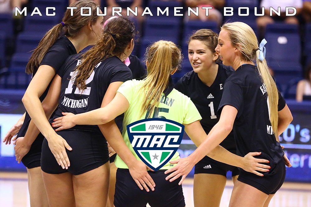 EMUAthletics's tweet photo. With their five set win at UT, @EMUVolleyball is 2015 MAC Tournament bound!!! https://t.co/M3jagYvZ8t