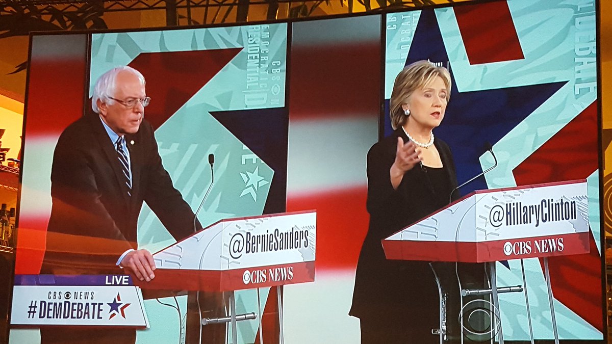 ThatGirlFromLV's tweet photo. #DemDebate @SenSanders &amp; @MartinOMalley are having a great night . HRC is looking pretty dull  . #FeelTheBern https://t.co/Y9XoKaspkq