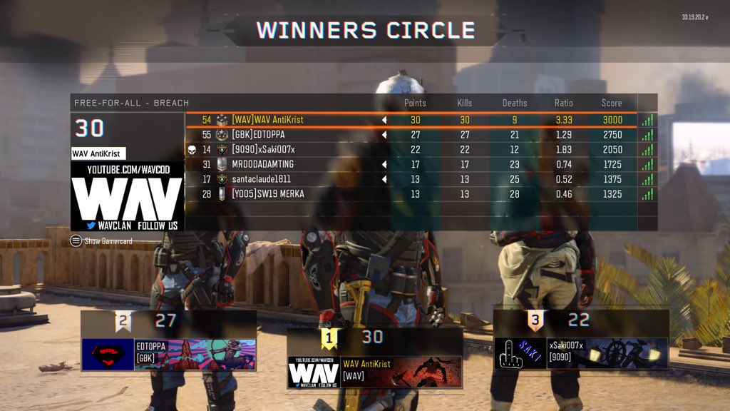 Meanwhile, @WAV_AntiKrist on that FFA flex #BlackOps3