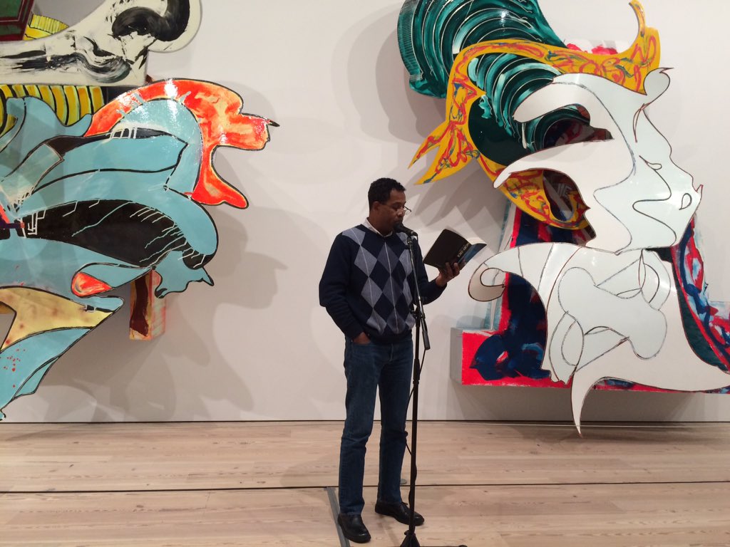 meganheuer's tweet photo. @Pardlo embarks on the final lines #MDMNYC #frankstella @whitneymuseum @MobyDickNYC https://t.co/rmdrwsks79
