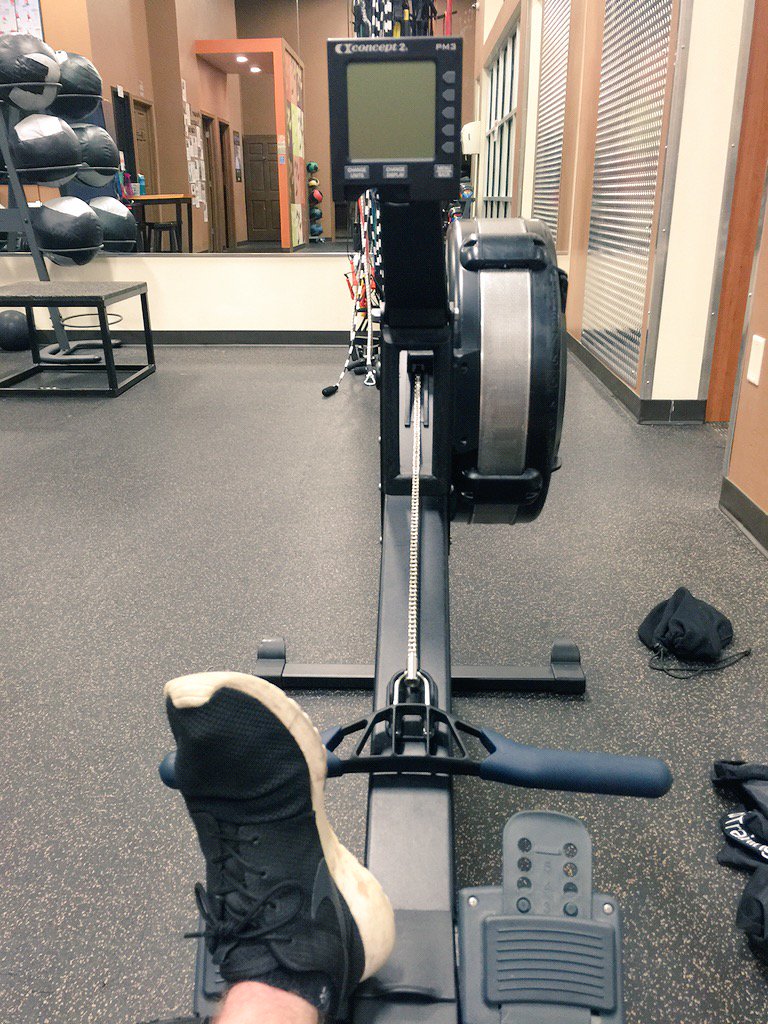 Everyone's out west riding. And I'm just here pounding motos on my rower... #12days #polarissnowmobiles #Concept2