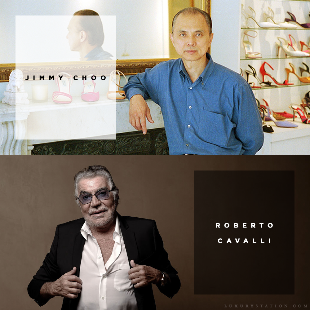 Happy birthday to two of the biggest names in fashion, Jimmy Choo (66) and Roberto Cavalli (75)! 