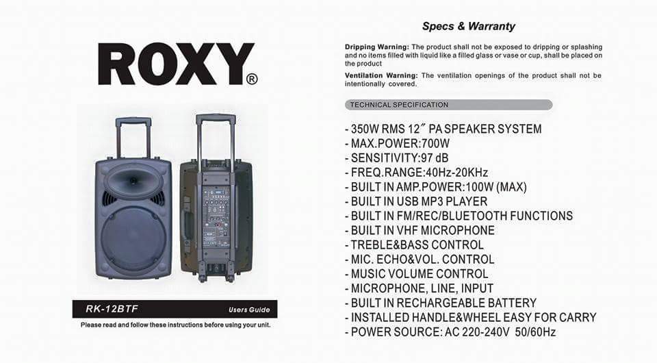 roxy portable speaker