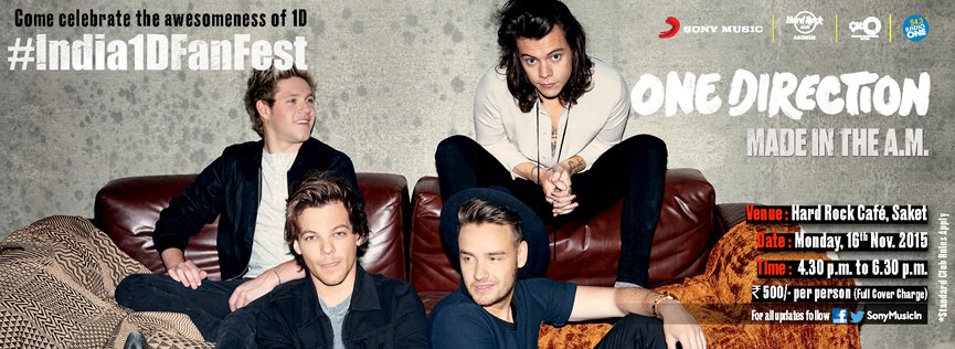 SonyMusicIn's tweet photo. #India1DFans #1DDelhi, are you all set for tomorrow? You might want to learn the lyrics to 'Hey Angel'. #JustSaying https://t.co/E0CwpL9ps5