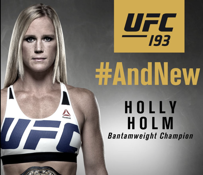 UFC_CA's tweet photo. #AndNew UFC bantamweight champion of the world @_HollyHolm! #UFC193 https://t.co/9kxqPrdSHC