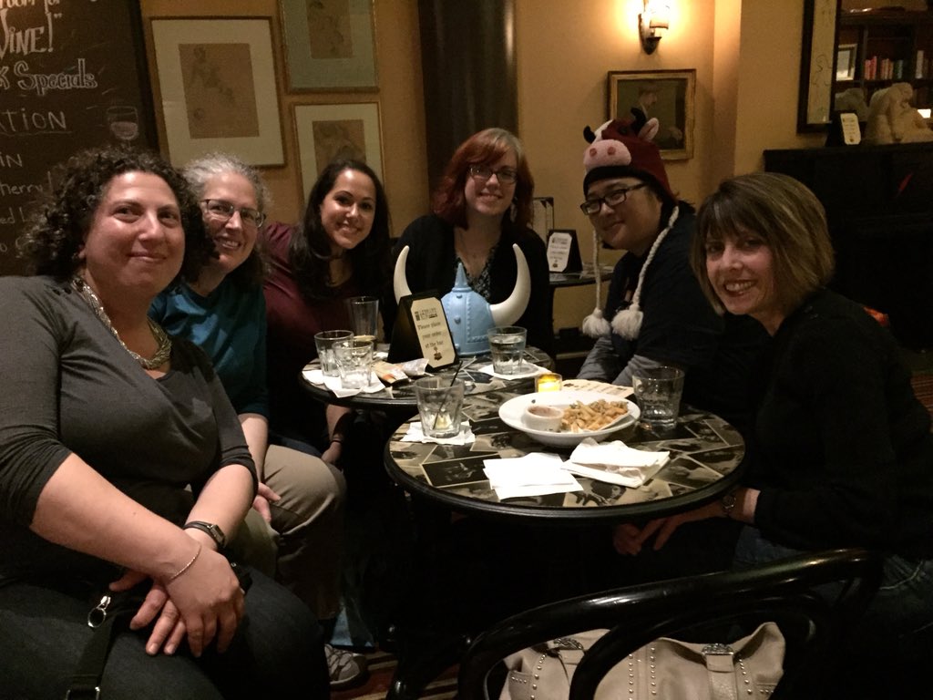 nycwayward's tweet photo. "Pep Talks and Drinks" @SFWrimos meetup! @syaffolee @Darfinkle @NaNoWriMo #NaNoWriMo #adventuresinSF #nemesistahs https://t.co/1BPBZoAbxH