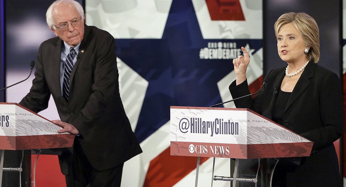 politico's tweet photo. Debate exposes Hillary Clinton's Wall Street underbelly https://t.co/m5kALHkshK | AP Photo https://t.co/xVt50bTIjE