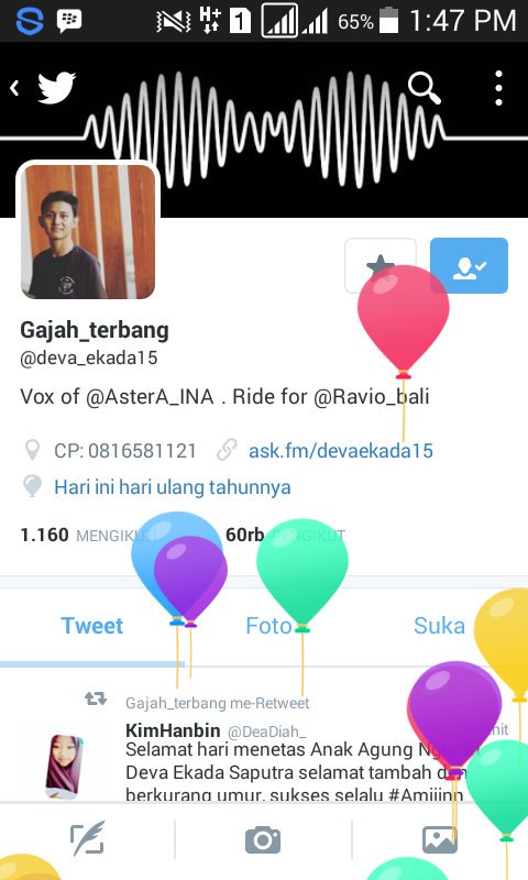chocosoes14's tweet photo. Happy birthday @deva_ekada15 #Hbd18DevaEkada wish you all the best! makin ganteng!! ciee ada balon2nya gitu ya haha https://t.co/8oREddVI6q