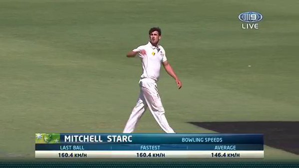 SportsbyHT's tweet photo. While #IndvsSA match is delayed due to rain; Mitchell Starc is turning up the heat at Perth #AUSvNZ https://t.co/Mojw1dloYP