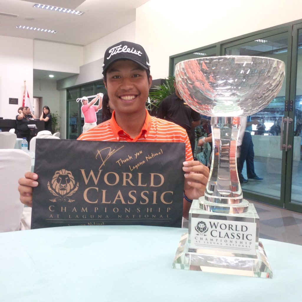 STsportsdesk's tweet photo. #Golf: It took a teen to conquer The Beast that is #LagunaNational's #WorldClassic. Well done Danthai Boonma! https://t.co/BZYb0vtGTC