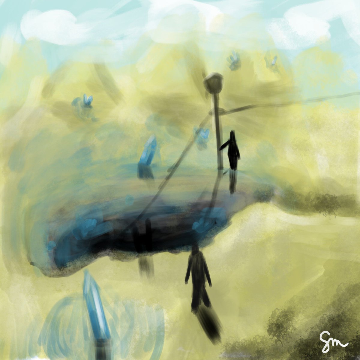 SurvivorGames13's tweet photo. Desert Crystal biome all the way. Here is another concept art that illustrates it #ArchitectFS #indiedev #gamedev https://t.co/eutgISv2xX