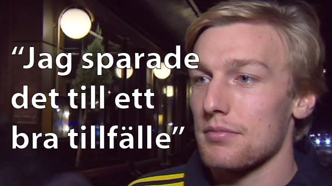 SVTSport's tweet photo. Emil Forsberg gjorde sitt  första mål i blågult. Bra tajming!  https://t.co/lpfR6c1jxt #twittboll #emkval https://t.co/zJ9daRPDfX